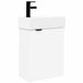 vidaXL Meuble de salle de bain avec robinet Blanc 45,5 x 22,5 x 84 cm