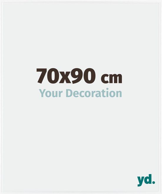 Fotolijst 70x90 cm - Kunststof - Wit Hoogglans - Evry