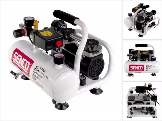 Senco AC4504 - Geluidsarme 8 bar compressor - Draagbaar - 4L - Olievrij
