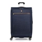 Travelpro Platinum Elite Softside vergrootbare bagagekoffer met 8 zwenkwielen, USB-poort, ruimte voor een laptop tot 15 inch, voor heren en dames, Business Plus, Checked-Large 29-Inch