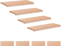 vidaXL - Trapmatten - 8 stuks - Naturel - 70 x 25 x 2 cm - Massief beukenhout