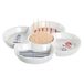 Fijalo DKD Home Decor Set voor voorgerechtjes, Natuurlijk, Rood, Multicolour, Keramiek, Cottage Huizen, 22 x 22 x 7 cm