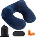 Unyqoos® Blauw Opblaasbaar Nekkussen met Fluweel Hoes