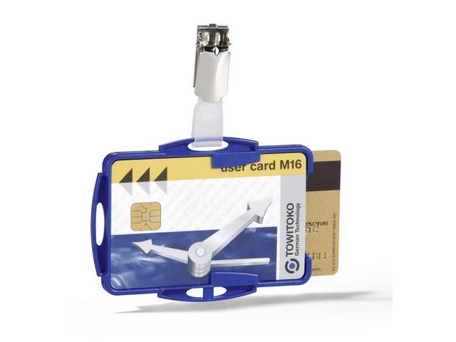 Pashouder - 2 pasjes - Blauw