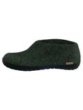 glerups pantoufles semelle en caoutchouc Schwarz