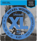 D'Addario EJ21 Nickel Wound Jazz Snaren voor Elektrische Gitaar (12-52)