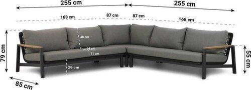 Coco Ralph/Pacific 100 cm hoek loungeset 4-delig