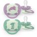 Philips Avent Pacifier ultra soft Nighttime 6-18 maanden 2 stuks Groen/Lila