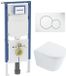Geberit QeramiQ Dely Toiletset - Toilet suspendu - Réservoir encastré - Sans bride - Cuvette à chasse profonde - Évacuation PK - Double chasse - Abattant Softclose - Céramique - Blanc brillant