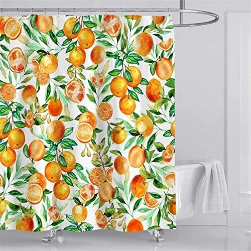 Tepok Douchegordijn Perzik Citroen Aardbei Oranje Papaya Print