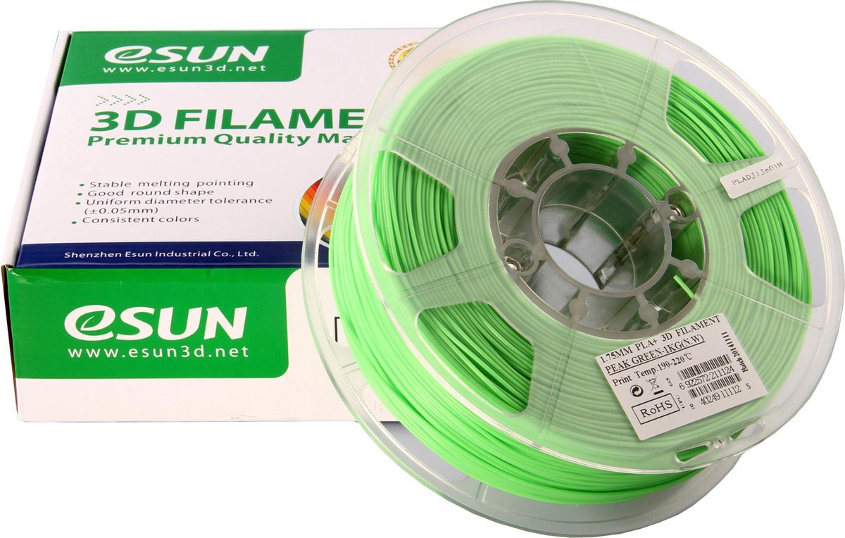 ESUN PLA+ filament 1,75 mm Nucleair groen 1 kg