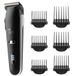 ETA Jasper Tondeuse multifonction I Lame en titane céramique I 0,7-30 mm I Longueur de coupe I 6 embouts I Batterie Li-ion (60 min) I Fonctionnement sur batterie/secteur I Noir