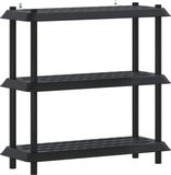 vidaXL Plankenunit - 3-laags - 100 x 40 x 96 cm - PP - Antracietkleurig