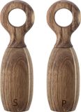 Bloomingville Zout- en Pepermolen Beige Acacia Set van 2