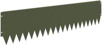 vidaXL Gazonrand 10 st 103 x 25 cm Staal Olijfgroen