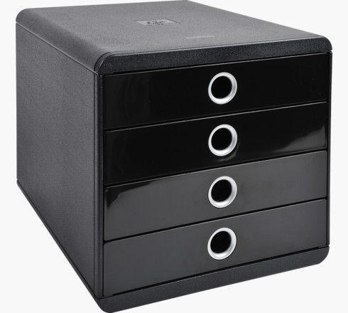 Exacompta Pop-Box ladenblok zwart/ zilver