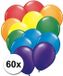Shoppartners Bv Party ballonnen - 60x stuks - regenboog kleuren