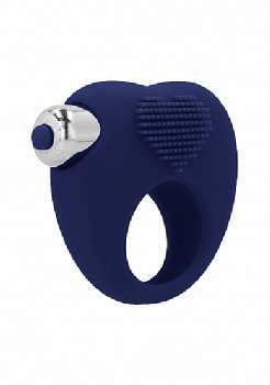 Shots Media Simplicity - AUBIN vibrating cockring - Blue