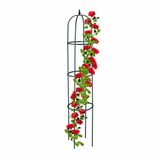Relaxdays Ronde plantensteun - decoratief en vrijstaand - 1 stuk - metaal - 188 x 40 cm