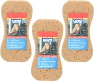 Sorbo Vero Grote Schoonmaakspons / Viscose Autospons - Geel - 3 Stuks