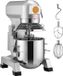 Mixeur de cuisine commercial - Batteur sur socle planétaire/Mélangeur de pâte - Capacité de 18,7 L - Moteur de 1100 W - 3 vitesses - Bol en acier inoxydable