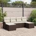 Maison Exclusive - Set de 6 bancs de jardin. Marron et blanc. Fabriqué en polyrotin
