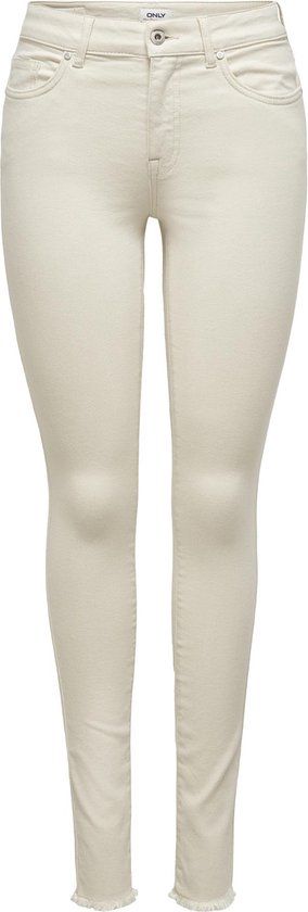 ONLY ONLBLUSH LIFE MID SK AK RW DNM DOT019 Dames Jeans - Ecru - Maat XS/32