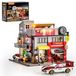 Kit de construction garage avec lumière - Design industriel rétro - 1935 pièces - Pour adultes et adolescents - Modèle L9088