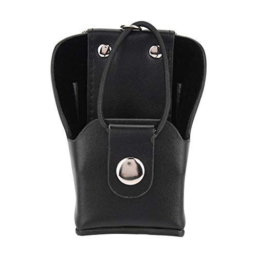 Tangxi Lederen houder voor Walkie Talkie, tweewegs radio-hard lederen houder houder met Lanyar voor Motorola GP328plus / GP338plug / GP344 / GP388 Walkie Talkie