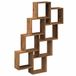 vidaXL Wandschap Kubus - 90x15x119,5 cm - Bewerkt Hout - Oud Houtkleurig