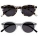 Opulize Zen 2 Stuks Klein Mannen Vrouwen Licht Bruin Kristal Doorzichtig Zwart Zon Lezers Leesbril UV400 SS24-1TC +2,50