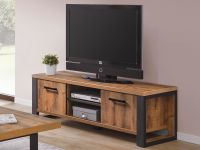Mobistoxx ONNIX Meuble tv-hifi 2 portes 2 niches bois tropix