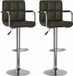 vidaXL Barstoelen 2 stuks kunstleer bruin