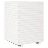 VidaXL Jardinière 50x50x72 cm pin massif blanc