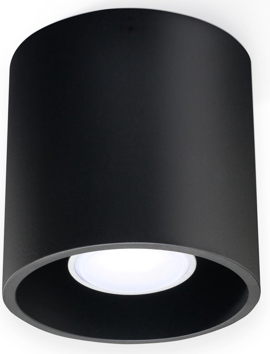 SOLLUX lighting Orbis 1 Black - Zwart -Plafondlamp - GU10