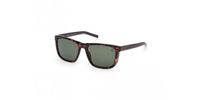 Timberland TB00086 Dark Havana Zonnebril Mannen Vierkant Kunststof Bruin Grijs