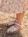 VERTBAUDET Kindersandalen van leer met klittenband, collectie kleuterschool goud