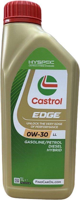 Castrol Edge 0W-30 LL 1L - Volsynthetische motorolie voor benzine, diesel en LPG - 4-takt motor