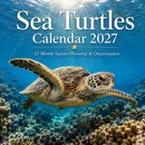 Sea Turtles Calendar 2027: 12 Month Square Planning & Organization