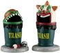 Lemax Spooky Town - Terrifying Trash Cans - Set van 2