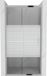 Mexen Apia schuifdouchedeur 125 cm, strepen, chroom