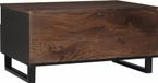 Maison Exclusive - Table basse, placage noyer, 80 x 54 x 40 cm, panneau de particules