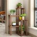 Merkloos Plantenstandaard - 6 Tier Houten Plank - Binnen & Buiten - 100cm Hoogte