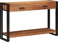 vidaXL Table murale avec tiroir Marron 120 x 33 x 75 cm Acacia massif