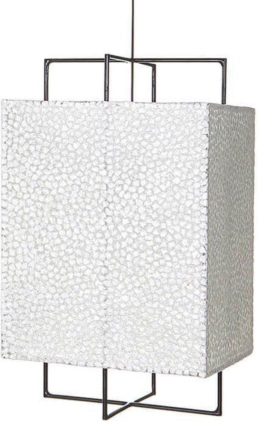 DESIGN Hanglamp woonkamer slaapkamer rectangular white capiz schelp 60x37 cm