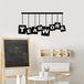 Stijlvol zwart decoratief metalen wandaccessoire, 35 x 70 cm