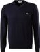 Lacoste Pull col V Hommes - Taille S - Bleu foncé