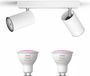 Philips Hue Kosipo Opbouwspot (Wit) - Wit en Gekleurd Licht - Plafondspot met 2 Lichtpunten - GU10 - Hue White and Color Ambiance