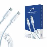 3mk Hyper Silicone Cable USB-C naar USB-C 60W 1m Wit