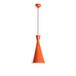 Stijlvolle oranje kroonluchter, verstelbare hoogte 45-134 cm, metalen behuizing, diameter 19 cm, 1 x E27-fitting, perfect voor moderne decoratie, IP20 rated